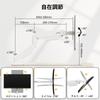 ETHU PC Monitor Arm Display Stand Ergonomic Desk Mount Full Motion Adjustable Compatible White C-Clamp/Grommet