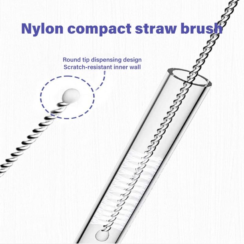 Double Head Infant Bottle Cleaning Brush Kit Flexible Silicone Handle Removable Drying Rack Design Organsier Case