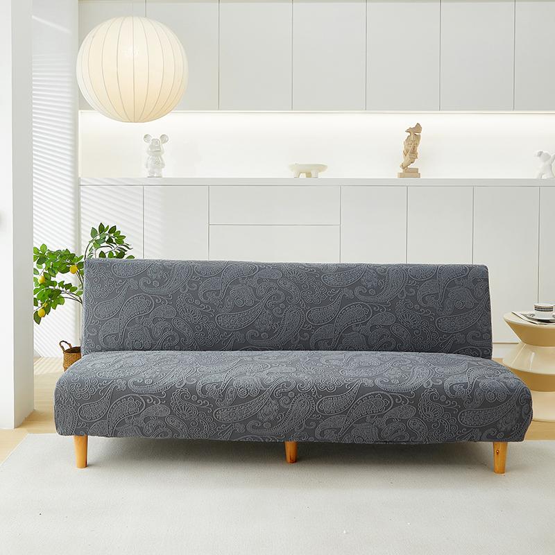 Armless Jacquard Sofa Bed Cover Elastic Soft Folding Sofa Covers Without Armrests  Couch Sofa Protection Suitable For 2-3 Seater