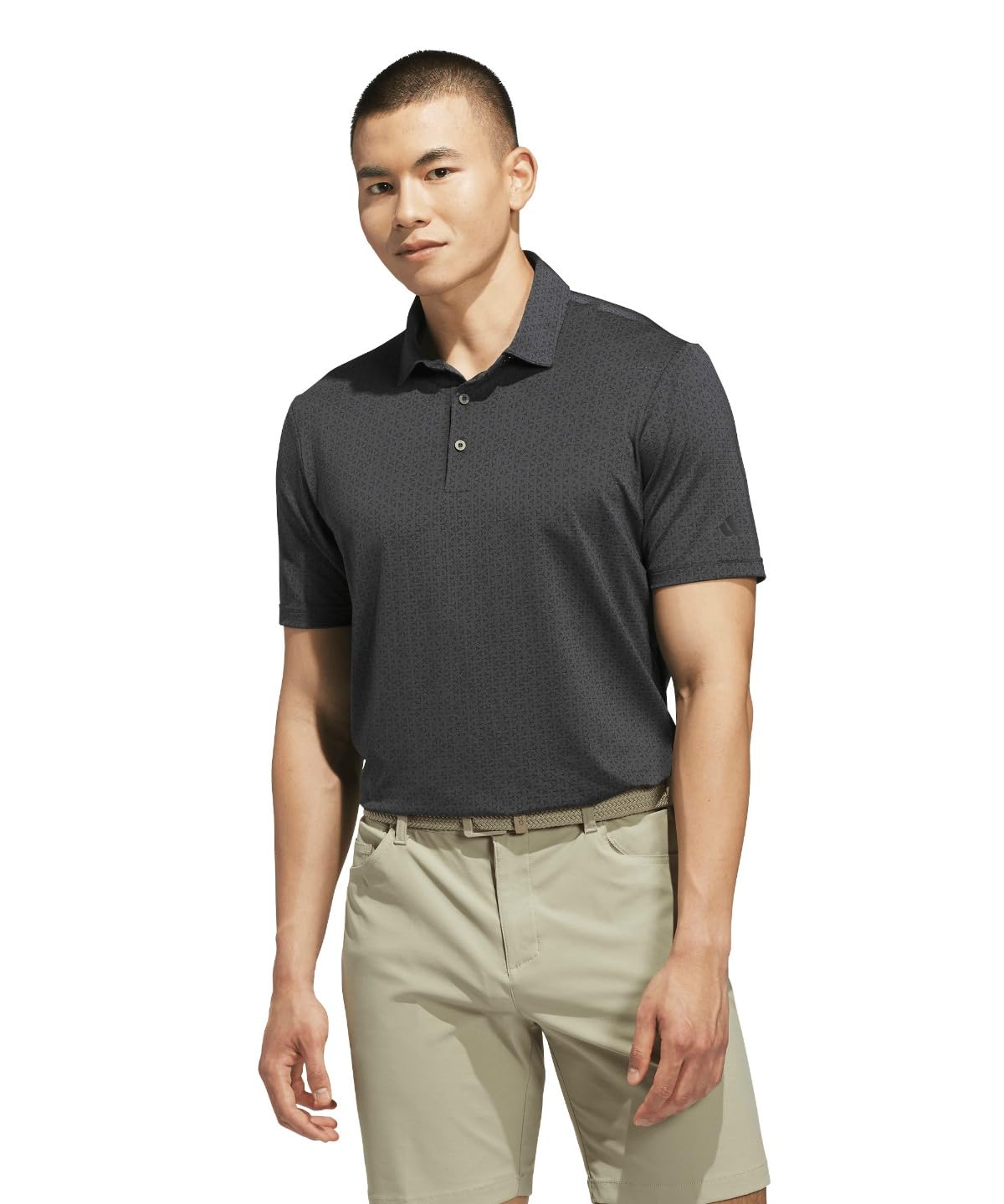 

Golf CLIMACOOL Trigon Pattern Mesh Shirt for [Adidas Golf] Short-Sleeve Men, Black/Carbon