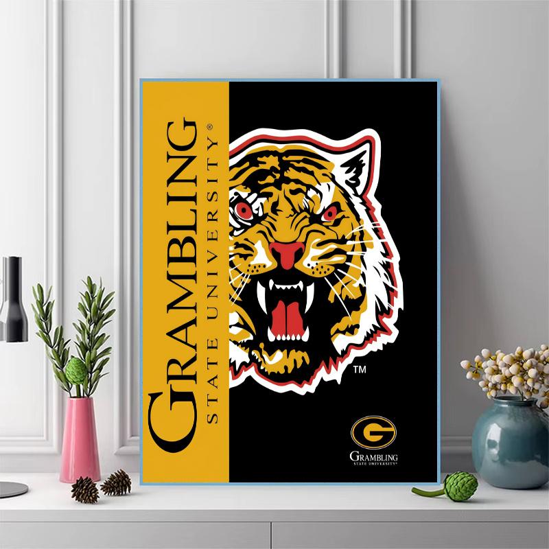 Grambling State Tigers 100% Round Full Drill 5D DIY Diamond Painting Embroidery Cross Stitch Rhinestone Décor