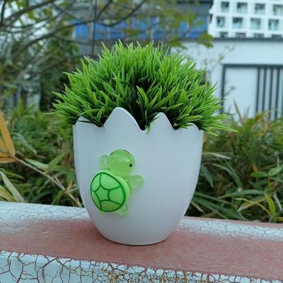 Weißer Eierschalen-Blumentopf, Mini-Blumentopf, süßer lustiger Osterblumen-Übertopf, Ornament zum Dekorieren