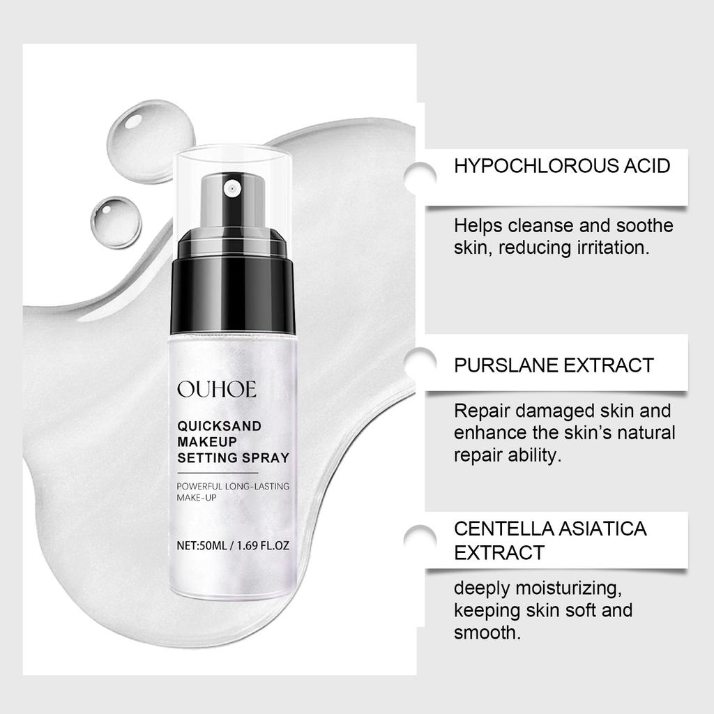 Quicksand Setting Spray Light and Multi-effect Moisturizing and Breathable Matte Surface Refreshing and Portable Makeup Spray