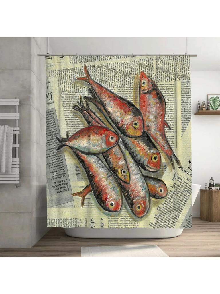 Multi-Style Shower Curtain With Hooks Waterproof Easy Clean Simple Hang For Home Hotel Dorm Bathroom Decor