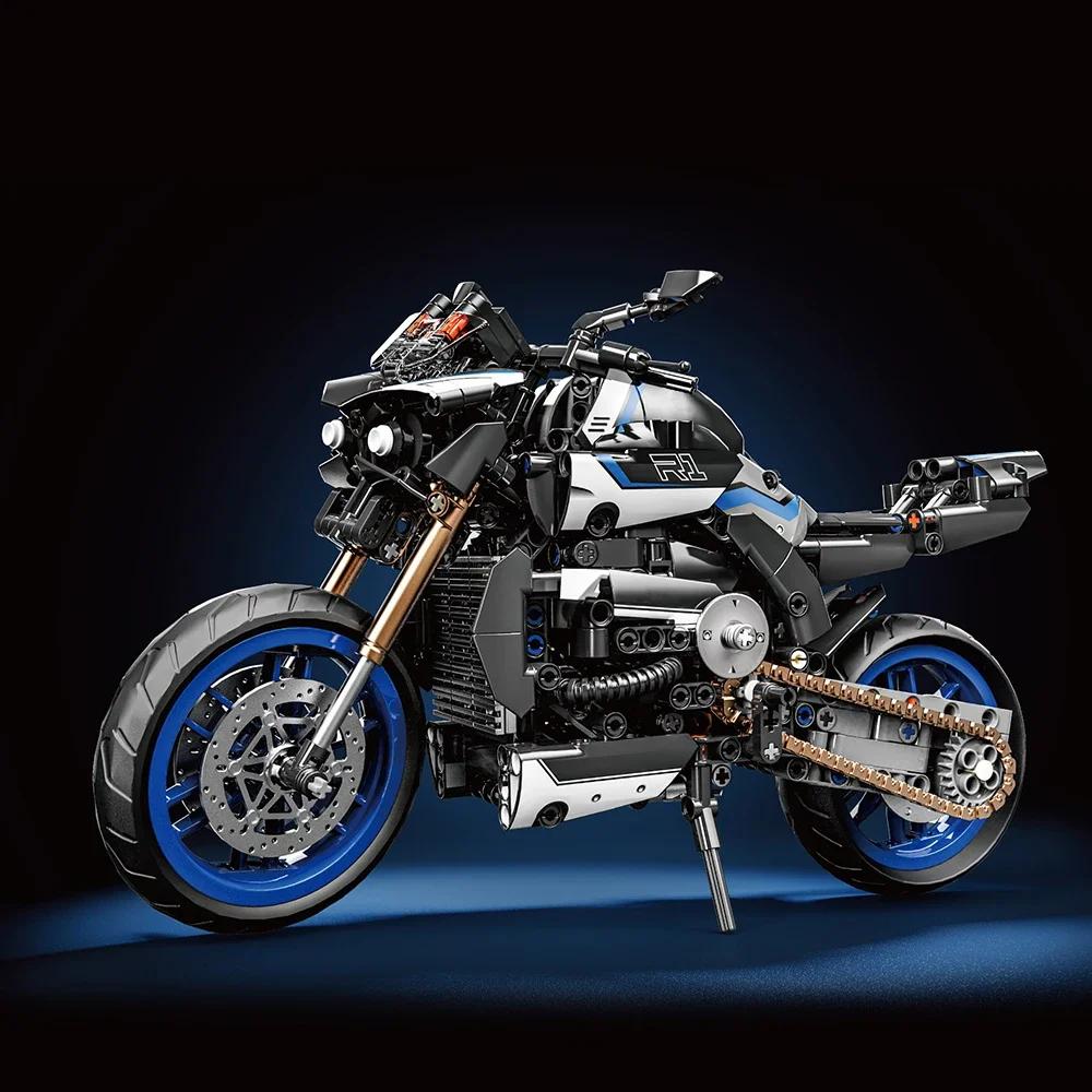 1/8 Scale Yamaha MT-10SP Technical Famous Motorcycle Building Blocks Motorbike Building Set Adults Bricks Toy Festival Gift Vehicles Collection