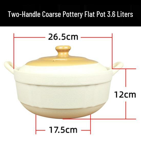 High-Temperature Resistant Unglazed Single-Handle Earthenware Clay Pot for Rice and Noodles