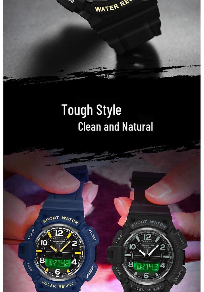 Sanda Multifunctional Luminous Sports Watch for Students – Waterproof, Electronic, Junior High School Youth Style