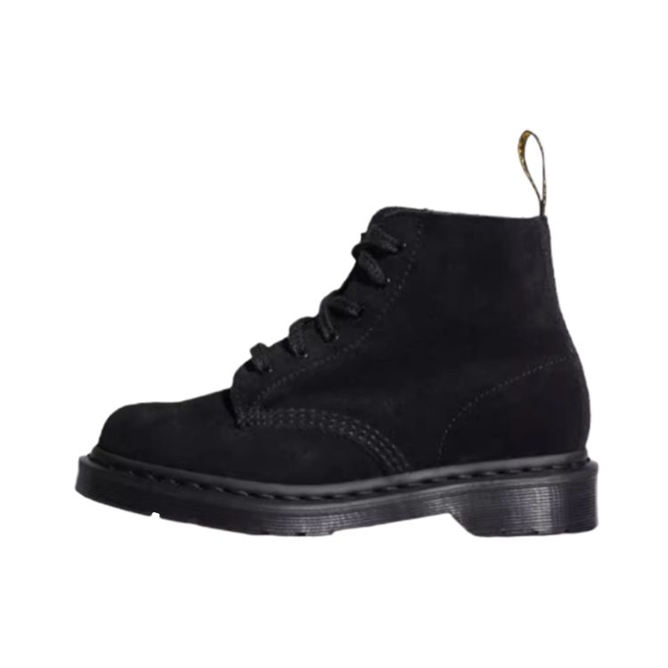 Dr. Martens Suede Lace-Up Flat Martin Boots Women Boots Black 27447001