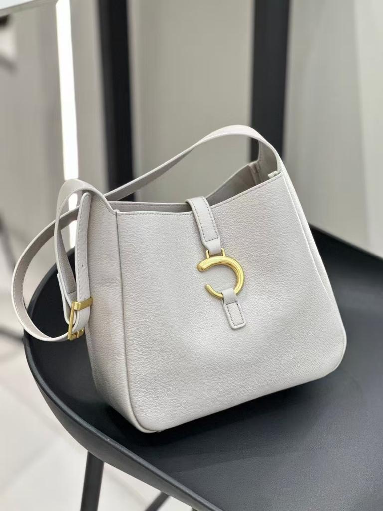 Korean All-matching Bag Women's Fashionable Portable Bucket Genuine Leather High-end Armpit Single-shoulder