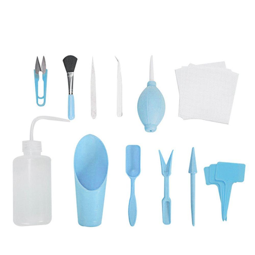 

Bonsai Combination Sowing Drilling Device Succulent Planting Tool Garden Planter Kit Seedling Tool 12pcs Blue