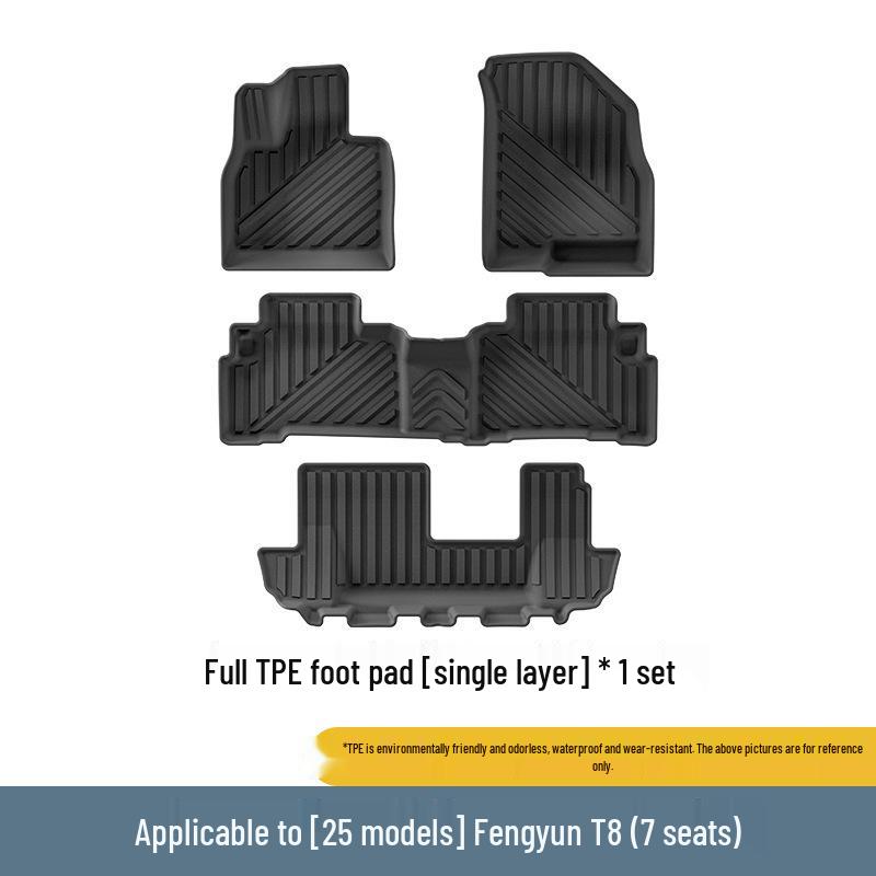 Custom TPE Floor and Trunk Mats for Chery Fengyun T8, Eco-Friendly Design, Model 25.