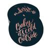 Inkdotpot Real Gold Foil Baby It's Cold Outside Baby Shower Tags Favor Hang Paper Tags 100