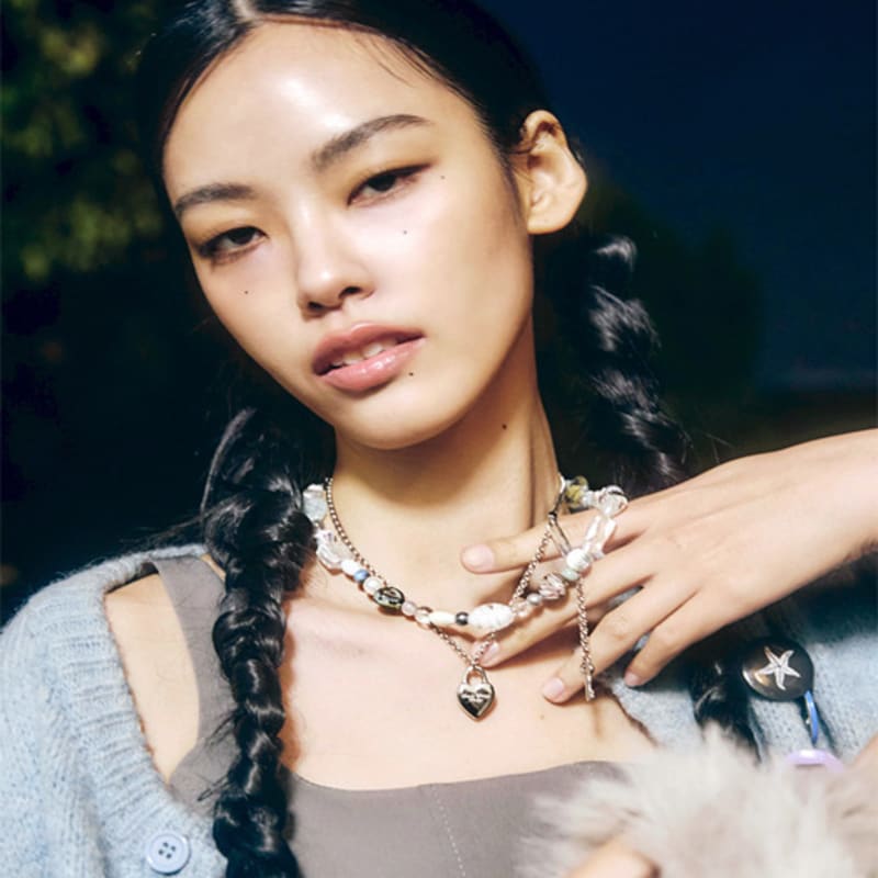 

cozywaveclub HEART UNLOCK NECKLACE SILVER