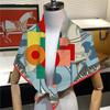 Silk Scarf Women Foreast Horse Print Square Scarves Head Echarpes Silk Foulards Femme Wraps Beach Shawls Bandana Lady Hijabs