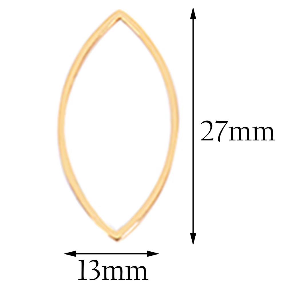 20pcs 3 Size Gold Stainless Steel Charm Pendant Open Bezels Hollow Pressed Resin Frame Mold Bezel DIY Jewelry Making Accessories