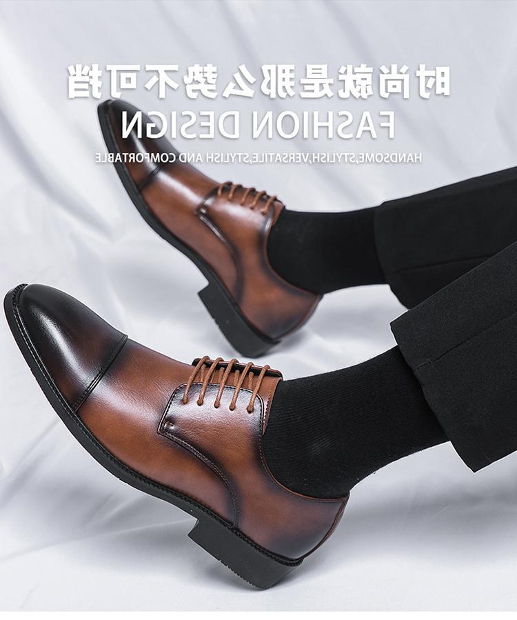 Large size 22 Spring and Autumn business dress leather shoes size British casual pointed groom best man shoes