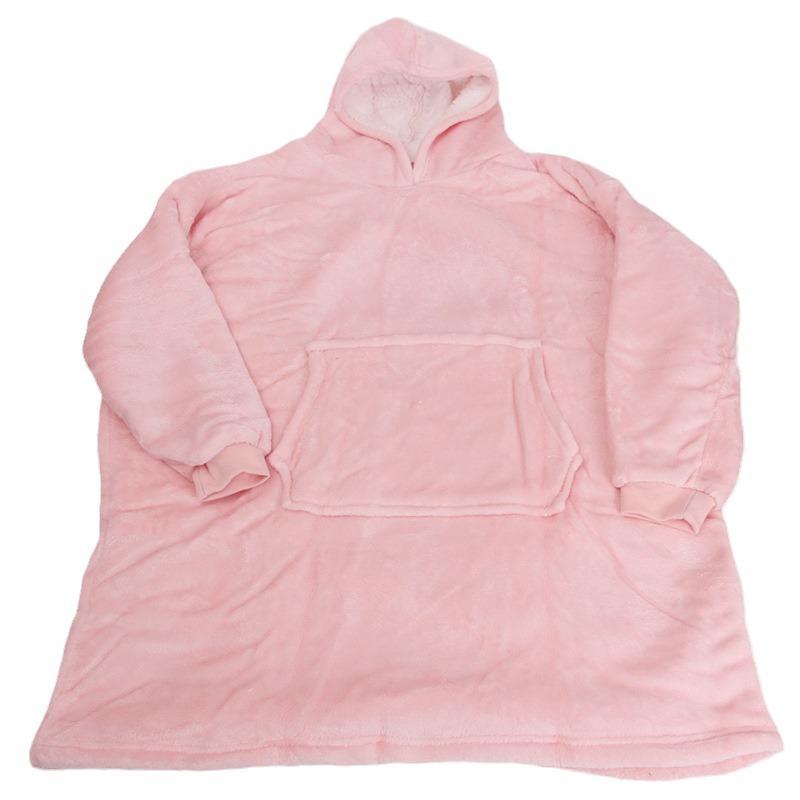 Unisex Hooded Fleece Blanket Pullover for Outdoor Warmth and Cold Protection