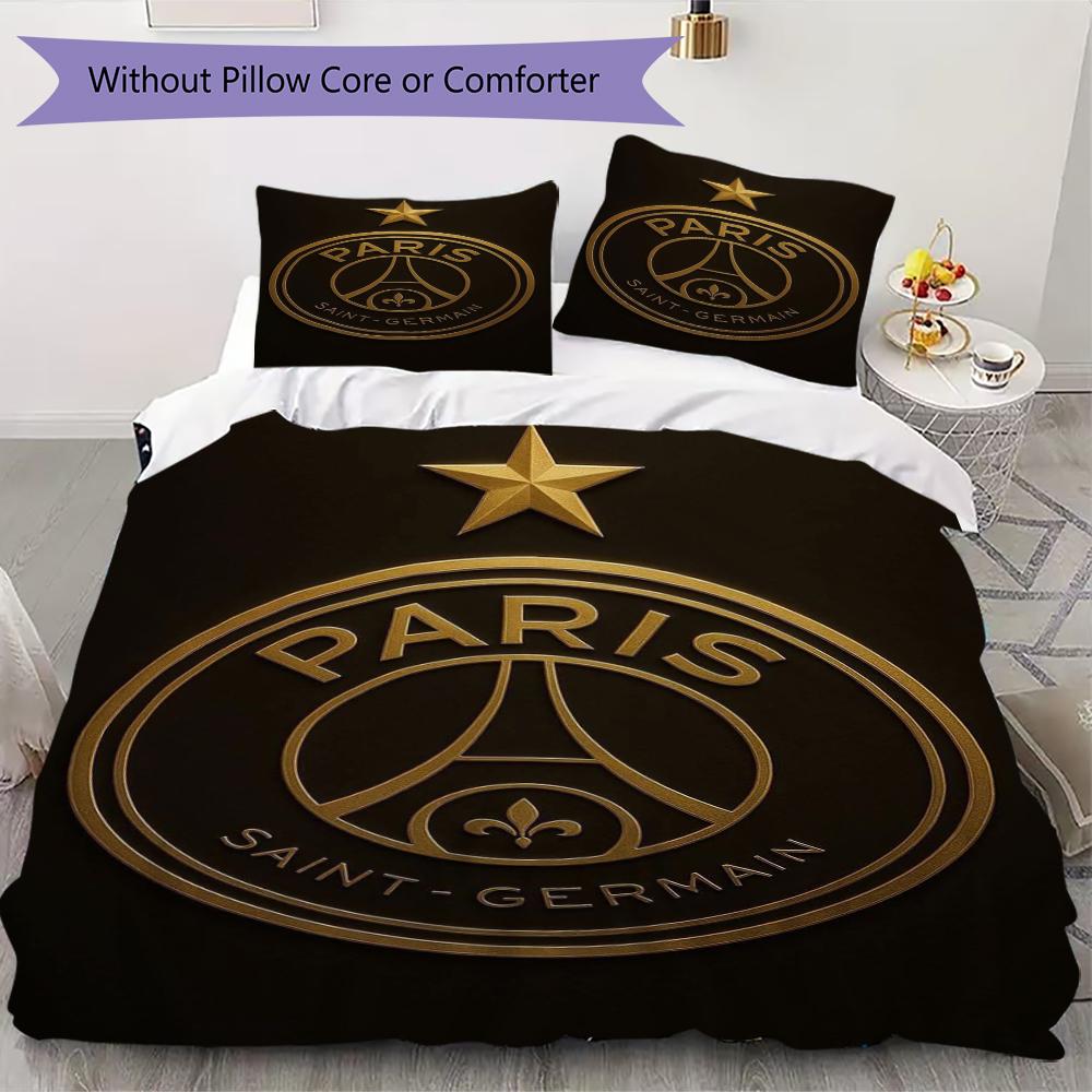 Paris Saint Pattern Bedding Uilt Set Uilt Cover Pillowcase Home Decoration Birthday Gift (1 * Duvet Cover + 2 * Pillowcase Without Core)75