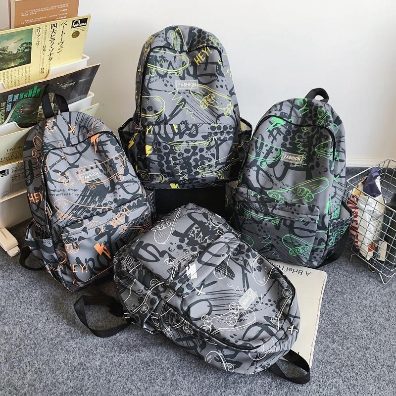 Мужской рюкзак с принтом граффити для женщин — фото 8