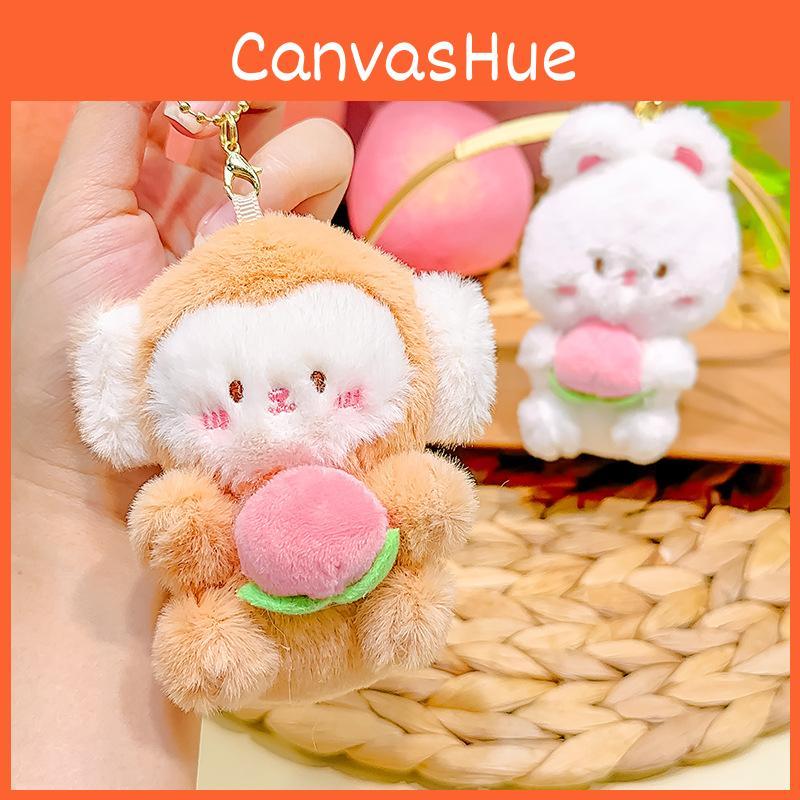 Magnetic Plush Delightful Keychain Adorable Rabbit And Monkey For Bag Or Keys