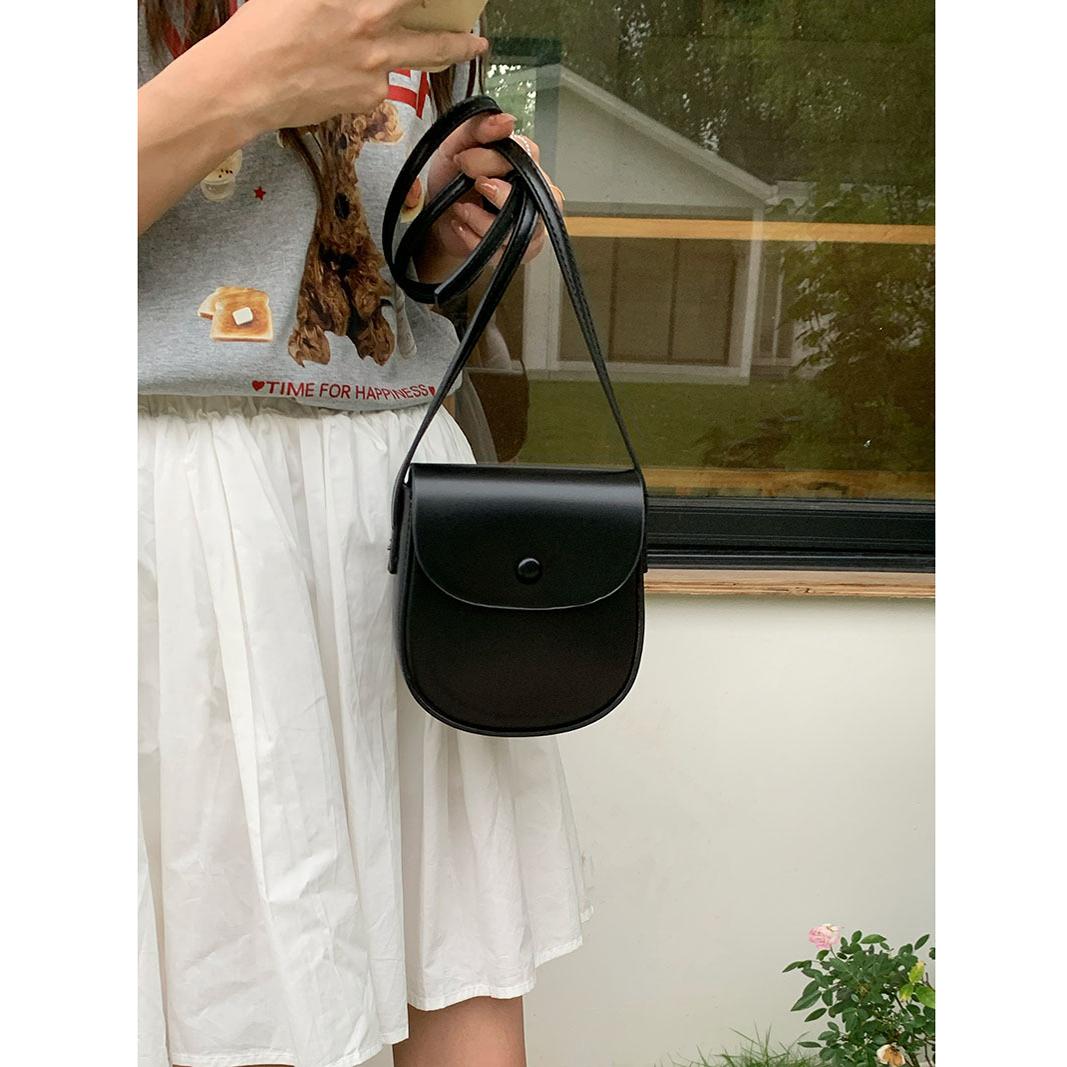 Женская сумка-седло ярких цветов, портативный женский клатч, сумки через плечо, модные женские маленькие сумки-мессенджеры чёрный