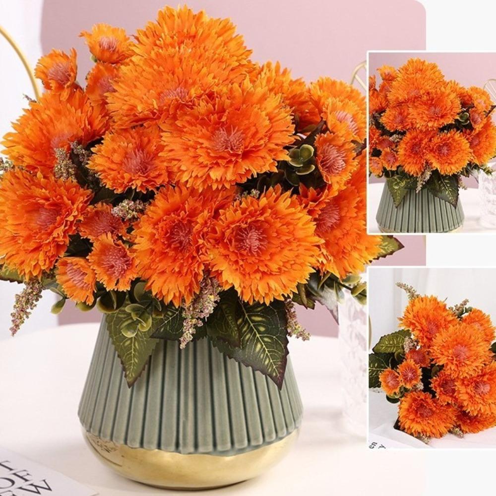 30cm Fake Sunflower Gerbera Silk Simulation Plant Decor Realistic Fake Flower  Wedding Decor