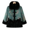 Elegant Plus Velvet Thickened Winter Coat for Elderly Women