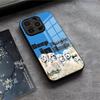 Band D-Deep P-Purple Phone Case For IPhone 17 Air 16 E Pro Max 15 14 13 Mini 12 Pro 11 Max Plus Black Glass Cover