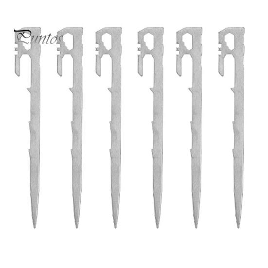 

6 шт. 20/35 см колышек для палатки для кемпинга из прочной нержавеющей стали, многофункциональный навес для сада и двора, ветрозащитный колышек для земли, металлический колышек для палатки 20cm