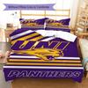 Northern Iowa Panthers Pattern Bedding Set Quilt Cover Pillowcase Home Decor Gift (1 * Duvet Cover + 2 * Pillowcase, Without Core)