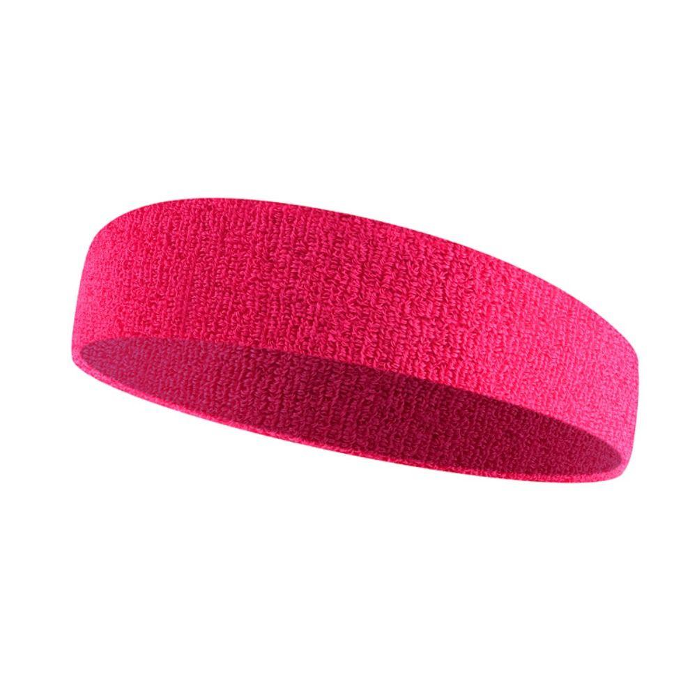 

Absorb Sweat Towel Sweat Bands Elastic Force Durable Antiperspirant Head Band Breathable Stretching Tennis Headband Basketball Яскраво-рожевий