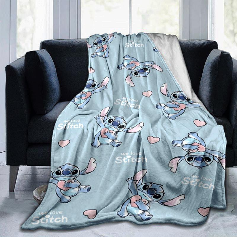 

1pc Stitch Printing Blanket - Soft, All-Season Throw for Living Room, Bedroom,Travel 80cmx120cm(31inx47in)