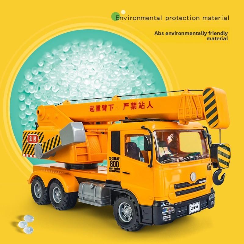 Kids Engineering Car With Large Crane And Inertia Function For Learning Play