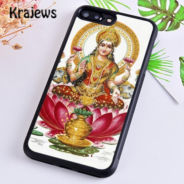 Krajews Lakshmi Hindu Goddess Phone Case Cover For iPhone 17 Air 16 15 14 Plus 11 12 13 Pro Max Coque Shell Fundas