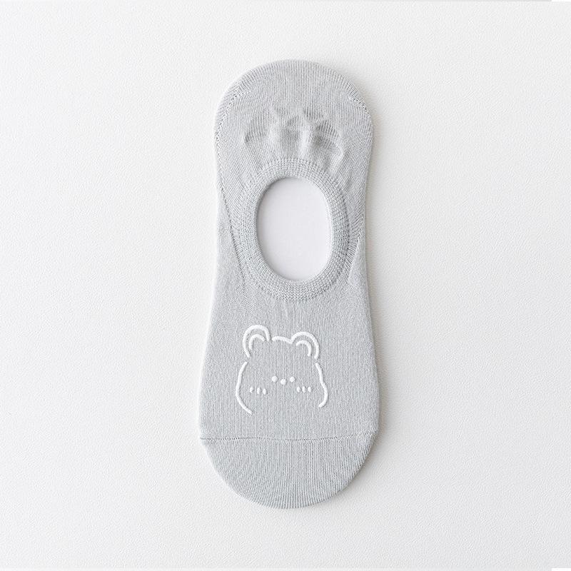 

Pure Cotton Non-Slip Invisible Socks for Women - Thin, Low-Cut Ankle Socks for Spring/Summer Standard