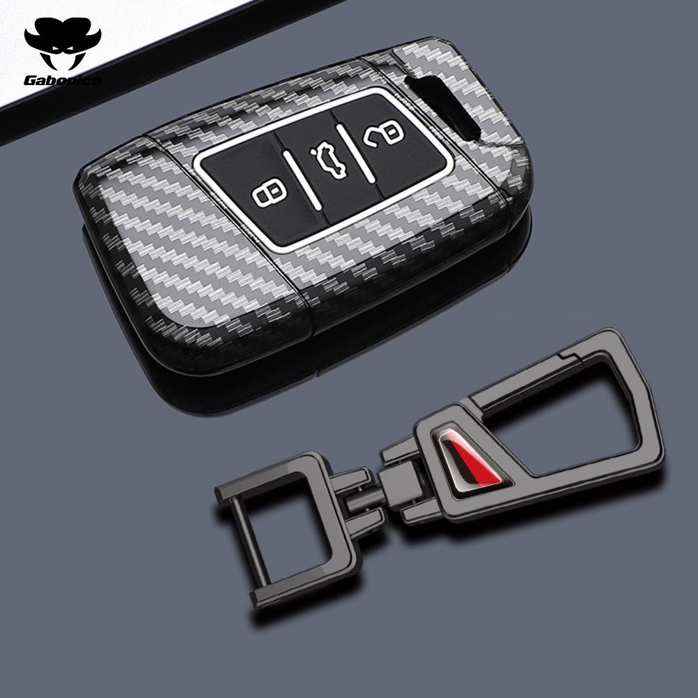 Abs Carbon Fiber Style Car Key Case Cover For Vw Volkseagen Passat B8 Cc Arteon Magotan For Skoda Fabia Superb A7 Kodiaq Seat