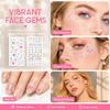 Makeup Bedazzling Sticker 3D Resin Crystal Gem Sticker Face Eye Jewels Sticker  Christmas Party