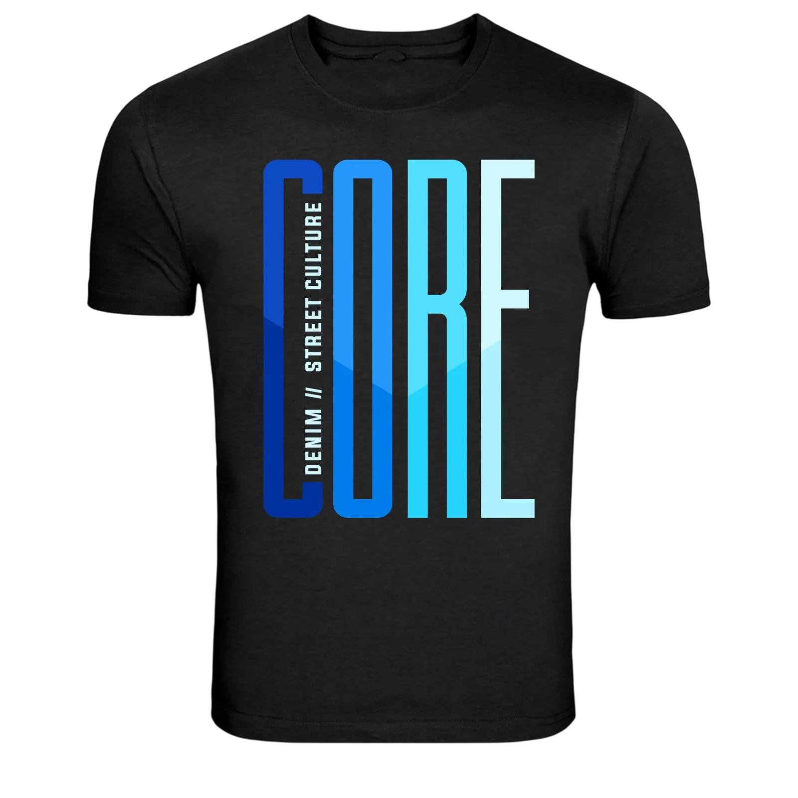 Core Denim Street Culture Modern Typography T-Shirt M