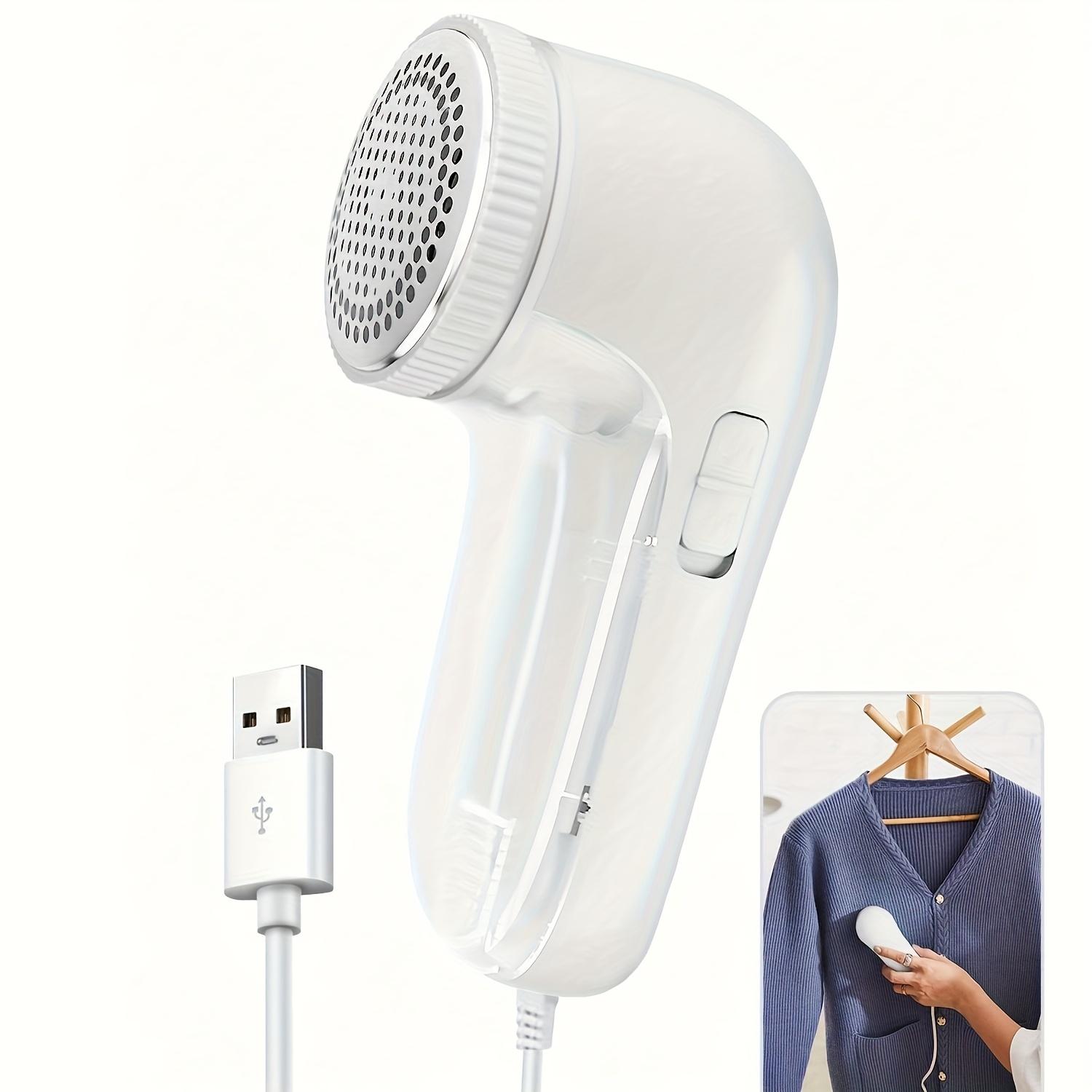 Portable Lint Shaver, USB Powered, Efficient Blades, Portable And Safe Use - Suitable for Clothing White