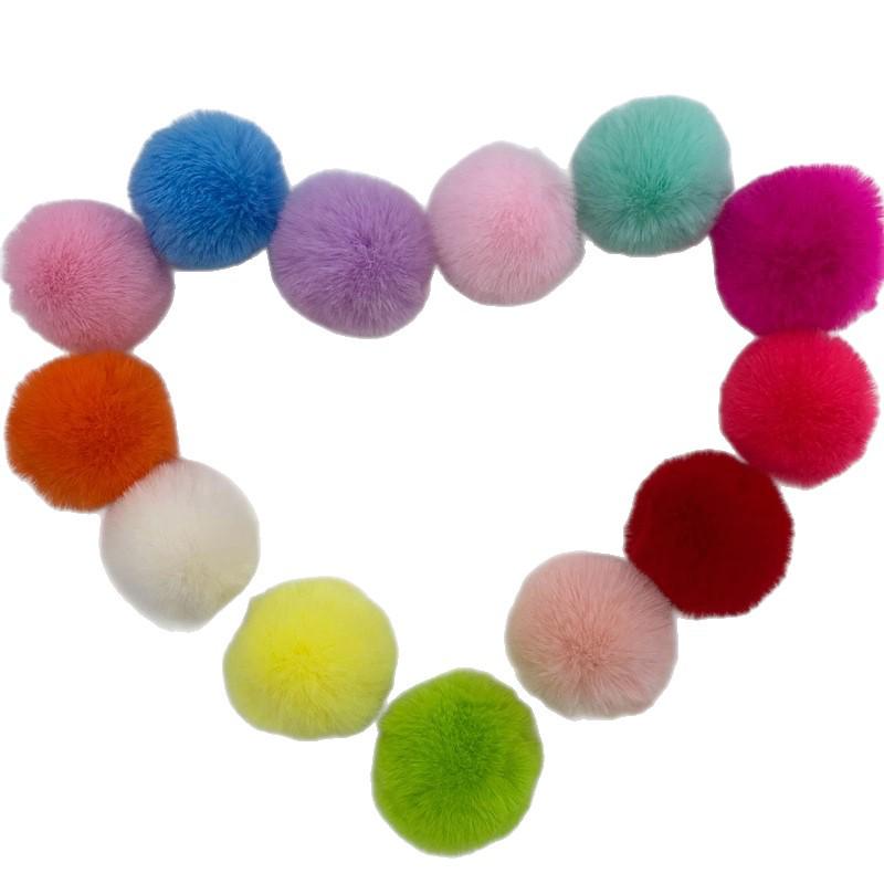 Umělé pompony z králičí kožešiny: 3cm, 4cm, 6cm pro DIY módní doplňky a dekorace