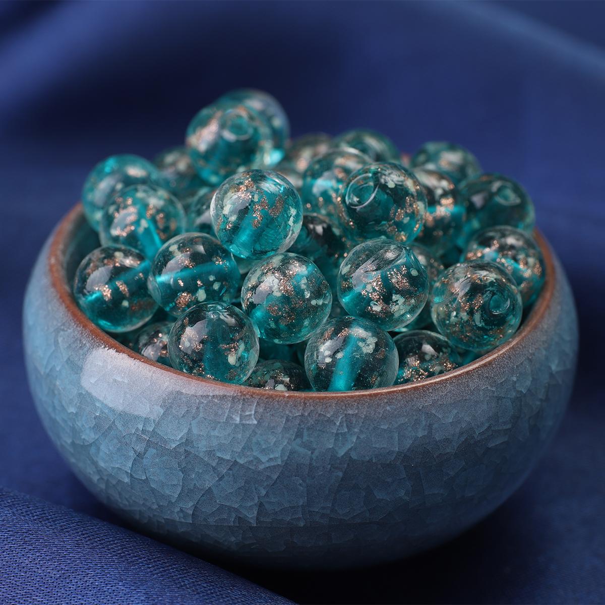 

10 мм светящиеся в ночное время красочные свободные глазурованные стеклянные бусины для браслета и ожерелья DIY Изготовление ювелирных изделий 10mm 10pcs пик зеленый