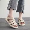 Women's Open Toe Flat Sole Beach Sandals Summer New Injection Molding Non Slip Waterproof Cave Sandals Light Vacation Sandals