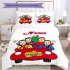 3pcs Custom Name The Wiggles Bedding Set Duvet Cover Closure Includes 1 Duvet Cover & 2 Pillowcases, Soft and Comfortable for All Seasons.