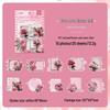 Yuezhen Floral Laser Silver Retro Journal Stickers - Waterproof PET Material