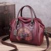 Retro Handmade Women's Handbag For Ladies Leather Should Bags Bohemian Style Soft Boston Luxury Handbags