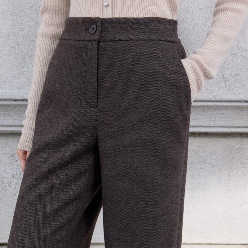 ELLASSAY Women's Comfortable Straight Drape Trousers