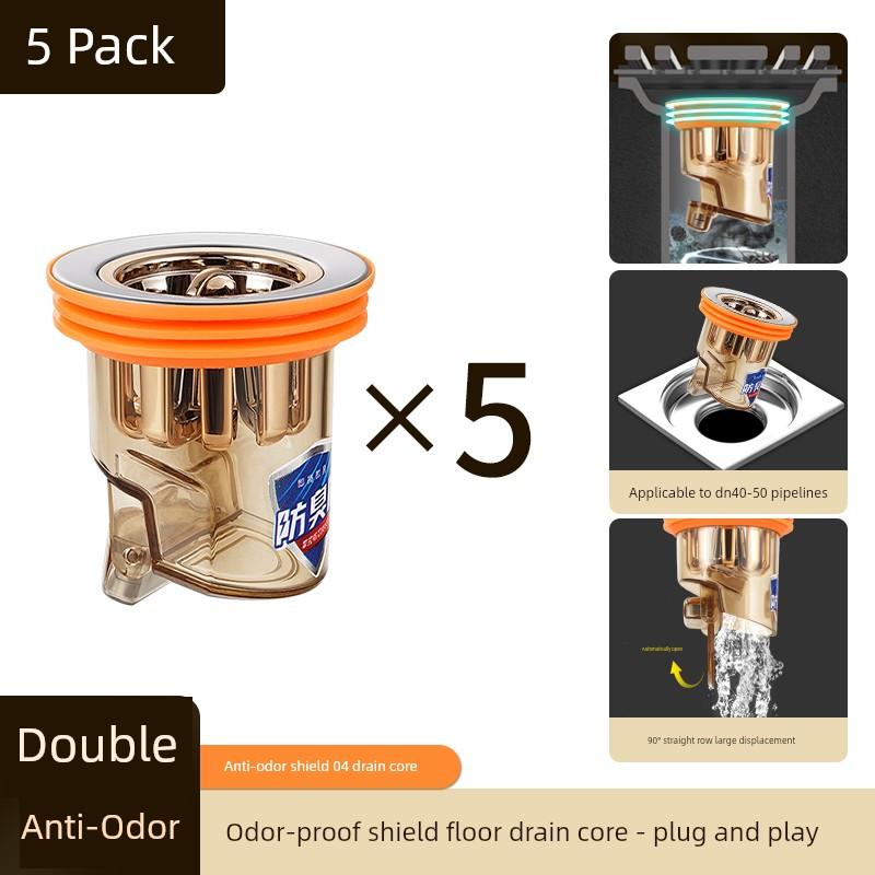 Floor Drain Deodorizer Bathroom Sewer Pipe Filter Net Universal Anti-Odor Cover Sealing Core Gadget