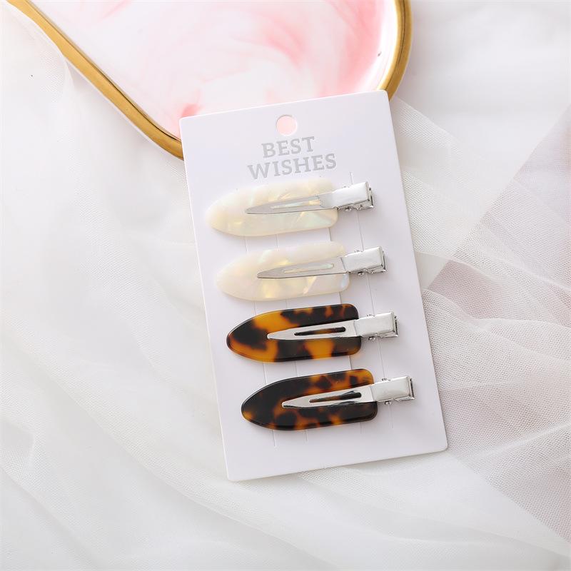 2/3/4/6 stücke Acetat Make-Up Haar Clips Koreanische Mode Gold Weiß Glitter Haar Pin Headwear Mädchen Frauen Haar Zubehör