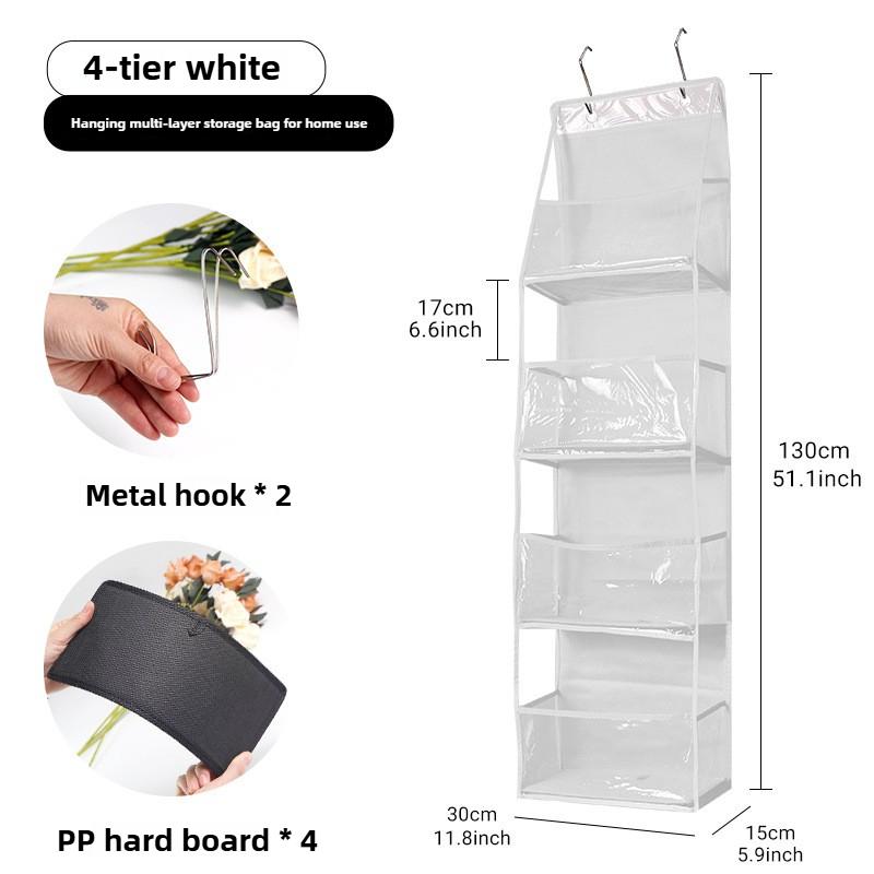 Moisture Proof Storage Hanging Bag Door Back Bag PVC Toy and Miscellaneous Hanging Storage Bag Wardrobe Dust-proof Storage Bag 2690₽