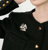 Butterfly Pearl Crystal Brooch High-end Women's Trendy Corsage Coat Suit Pin Retro Accessories